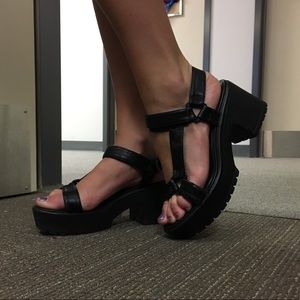 Chunky Black Sandals